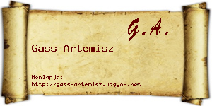 Gass Artemisz névjegykártya